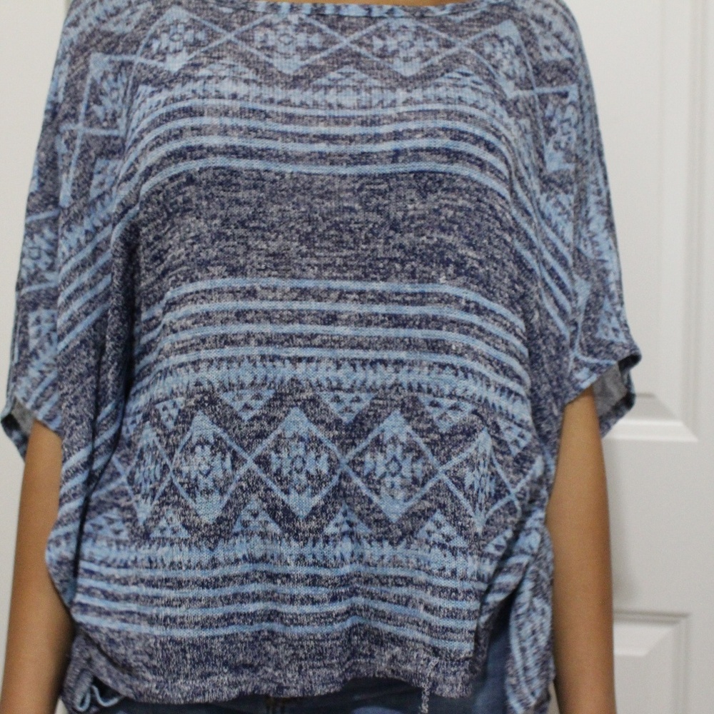 Grey and Light Blue Sweater